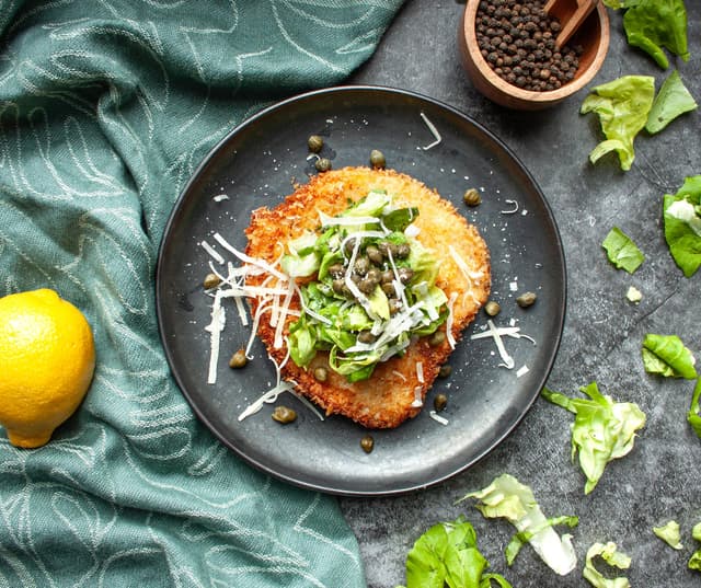 Upside-Down Chicken Caesar Salad